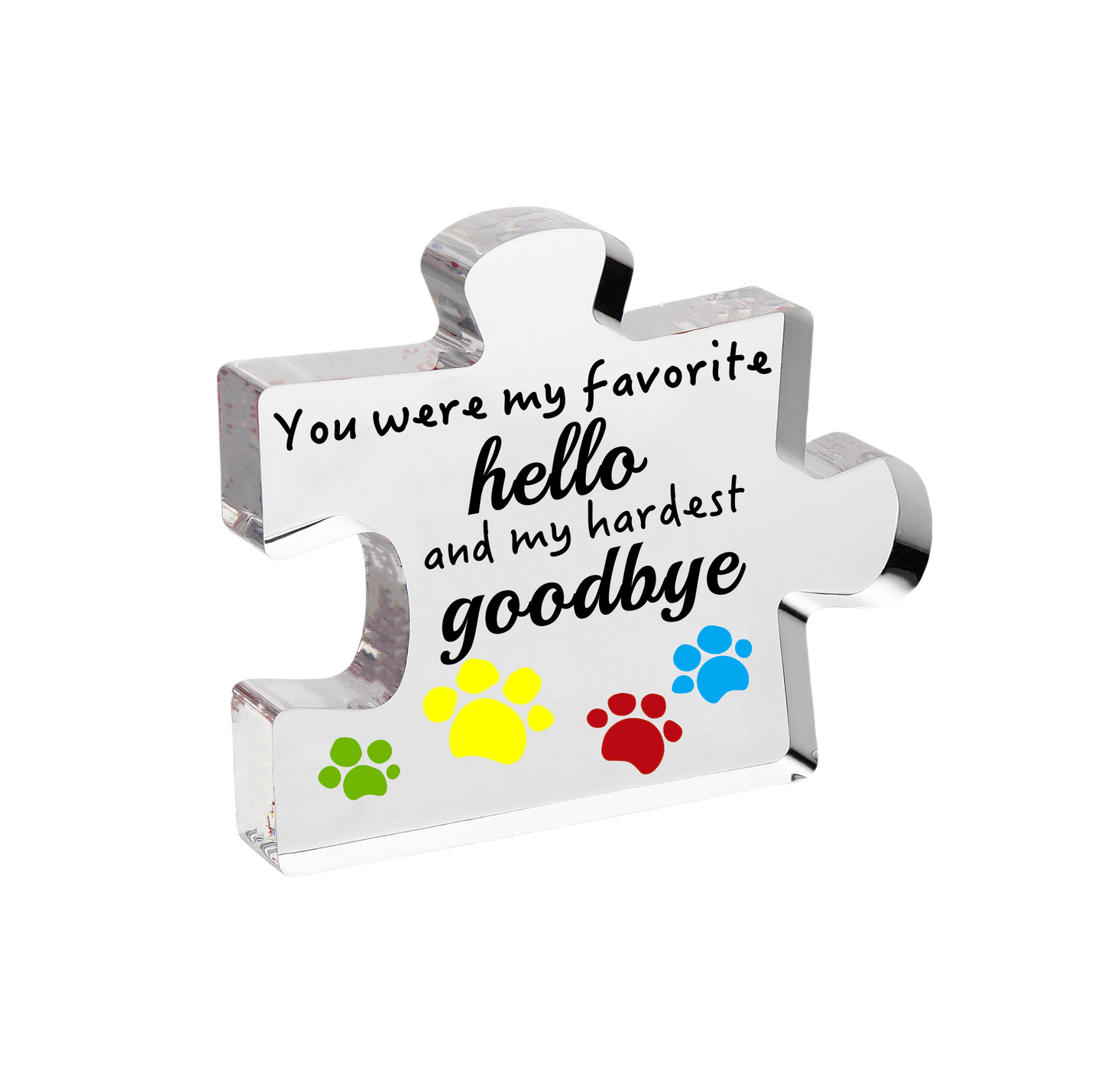 Bondpop private high-end customization - Loving acrylic pet memorial plaque sign, desk decoration gift commemoration - for pet.