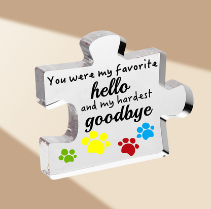 Bondpop private high-end customization - Loving acrylic pet memorial plaque sign, desk decoration gift commemoration - for pet.