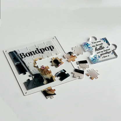 Bondpop private high-end customization - Eternal and memorable love - Transparent acrylic jigsaw puzzle - Optional size.