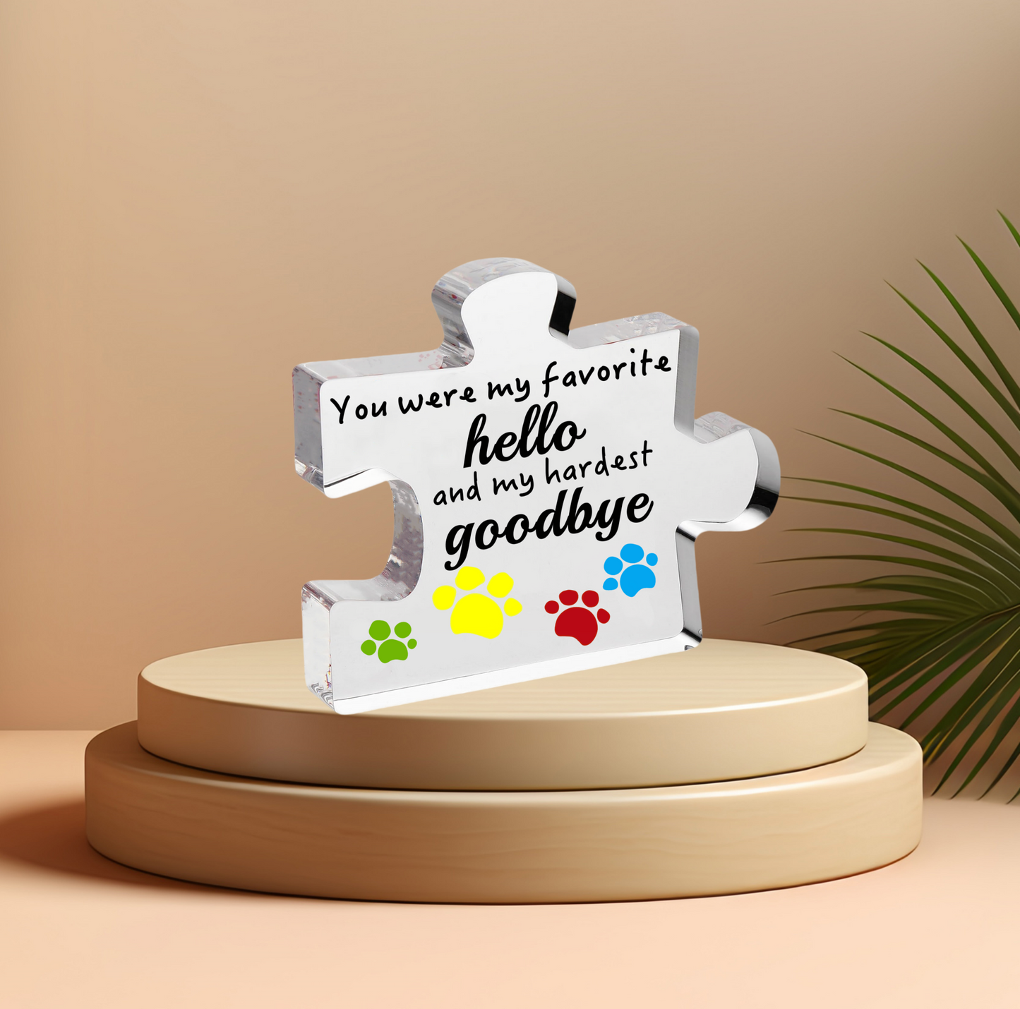 Bondpop private high-end customization - Loving acrylic pet memorial plaque sign, desk decoration gift commemoration - for pet.