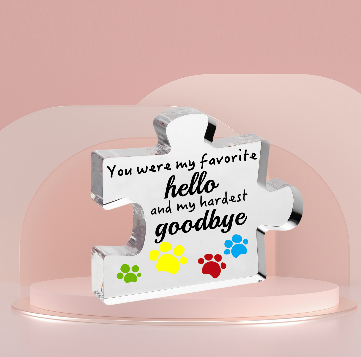 Bondpop private high-end customization - Loving acrylic pet memorial plaque sign, desk decoration gift commemoration - for pet.